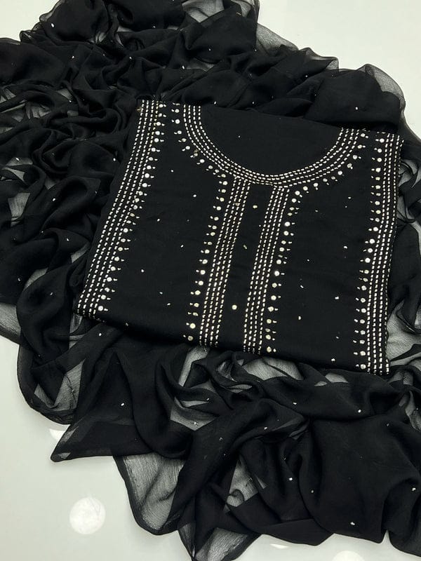 Panel mukesh kurta on soft crinkle chiffon