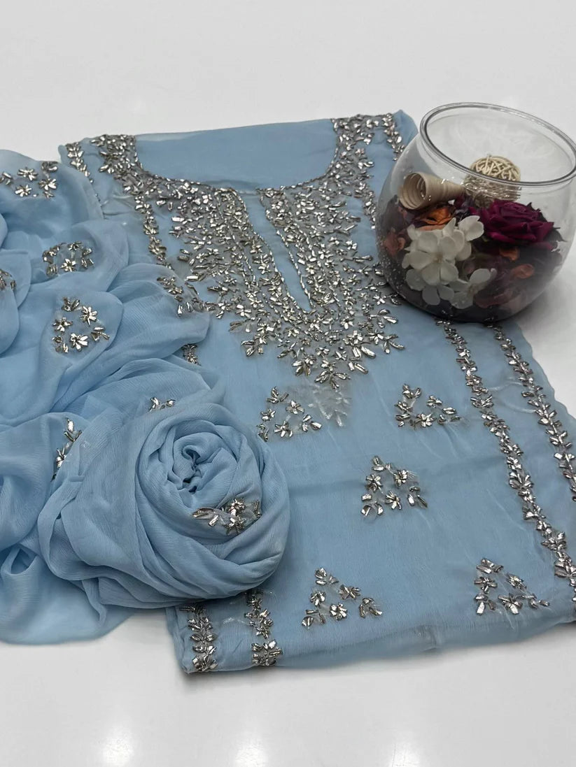 2 pce chiffon kurta Gotta Suit