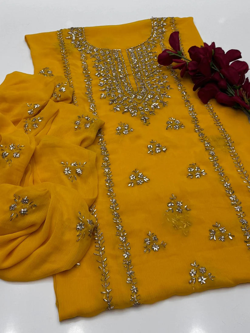 2 pce chiffon kurta Gotta Suit