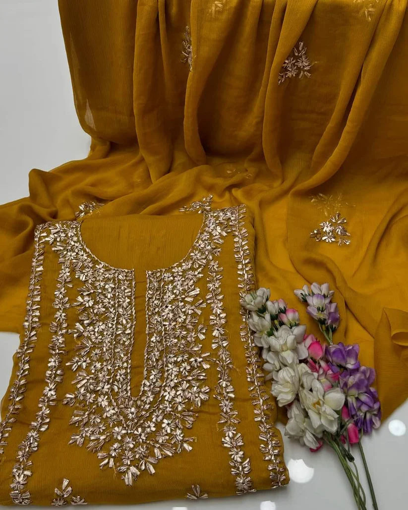 Party Wear LCD Gotta | Unstitched 2-piece