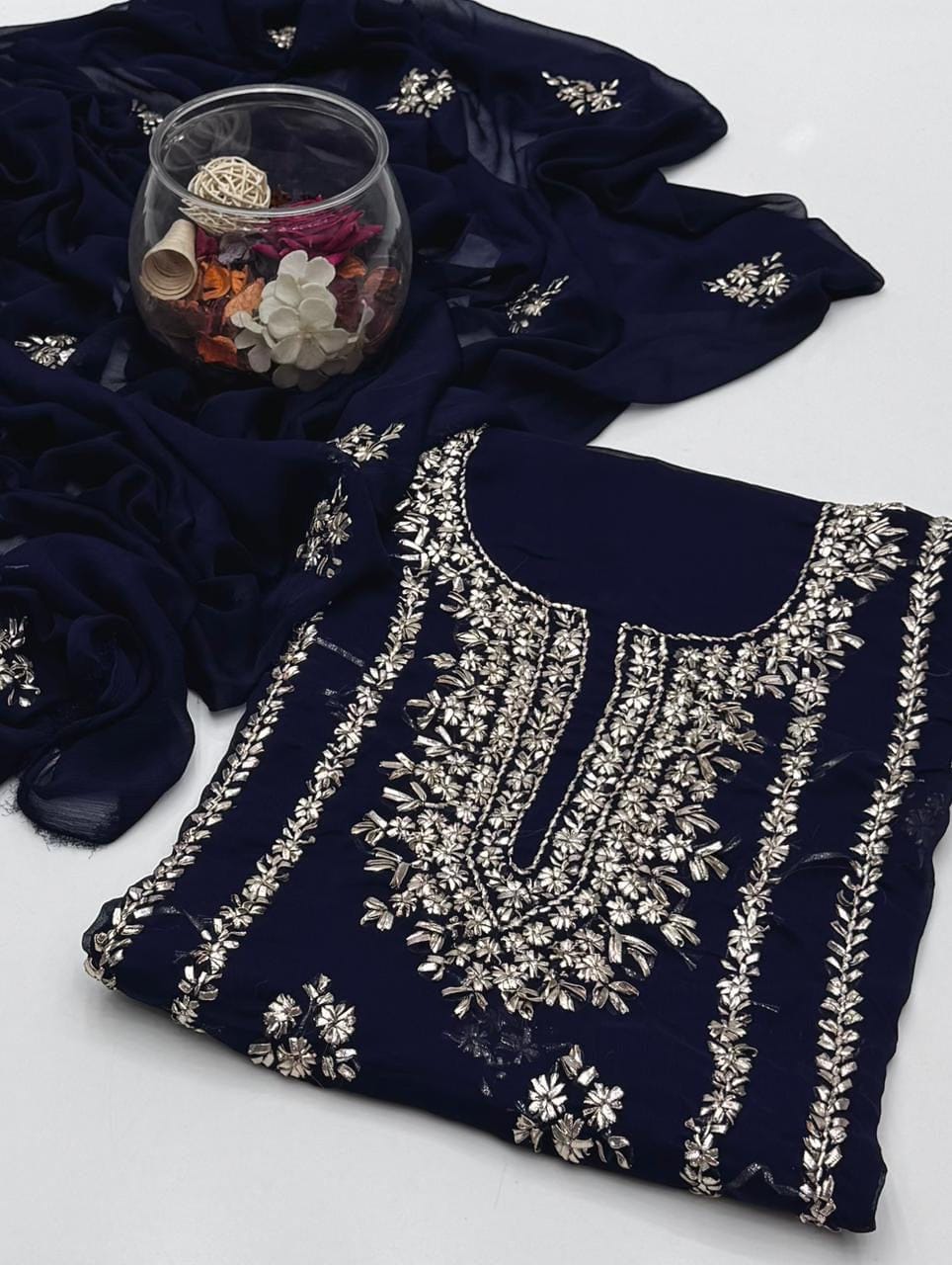 LCD Gota Work 2pc dress shirt & dupata