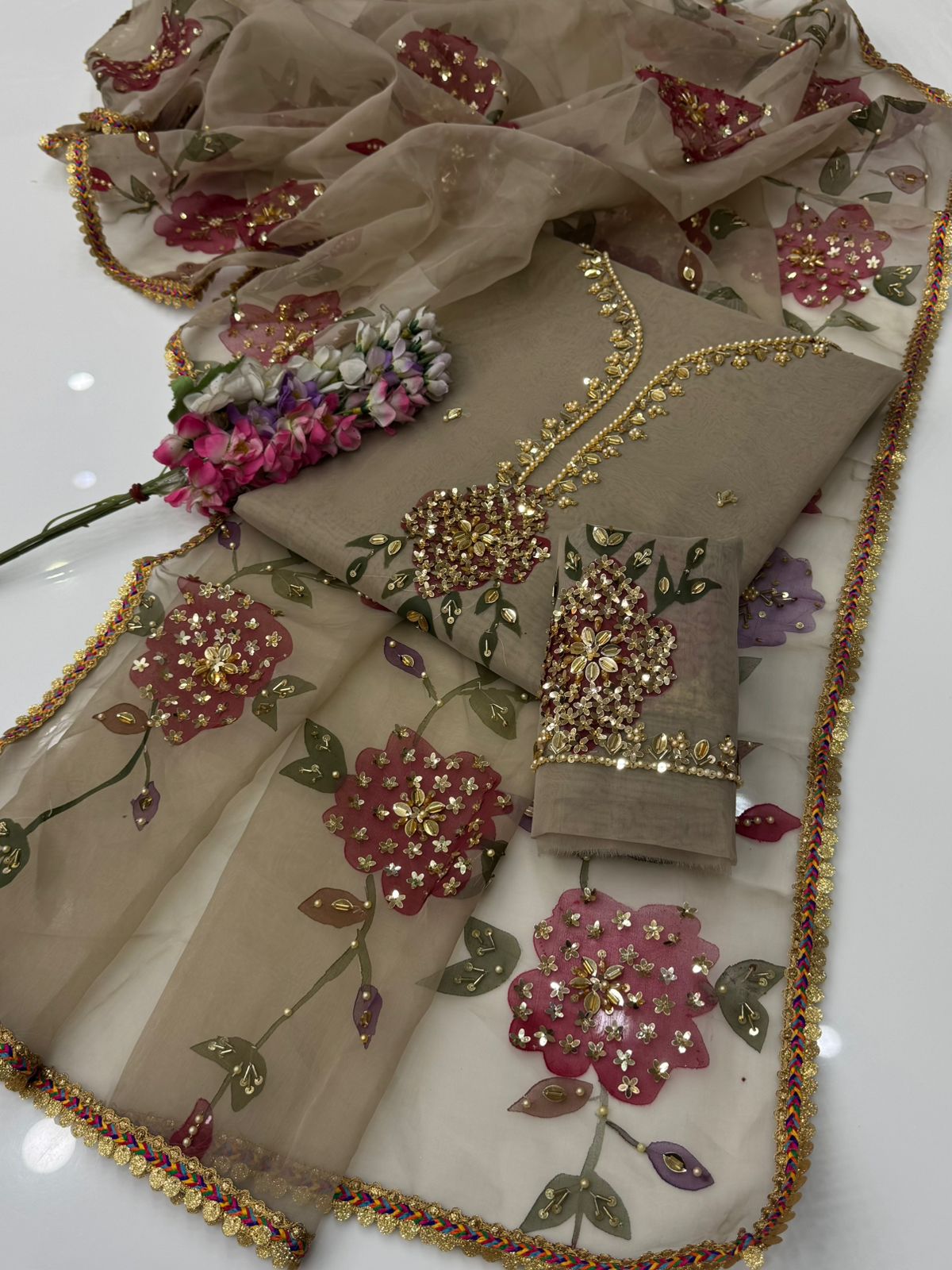 🔥 Dupata & Shirt Paint Dress 👗