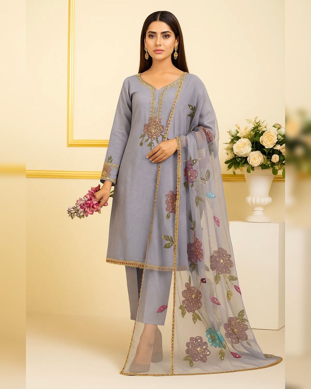 🔥 Dupata & Shirt Paint Dress 👗