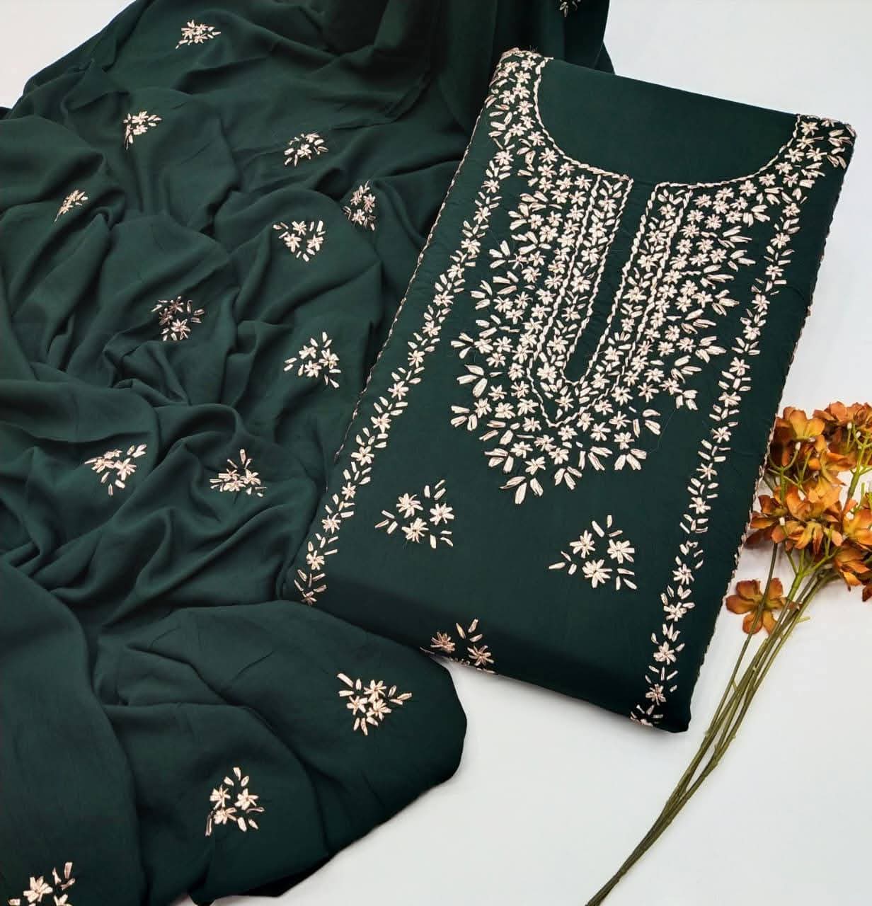 LCD Gota Work 2pc dress shirt & dupata