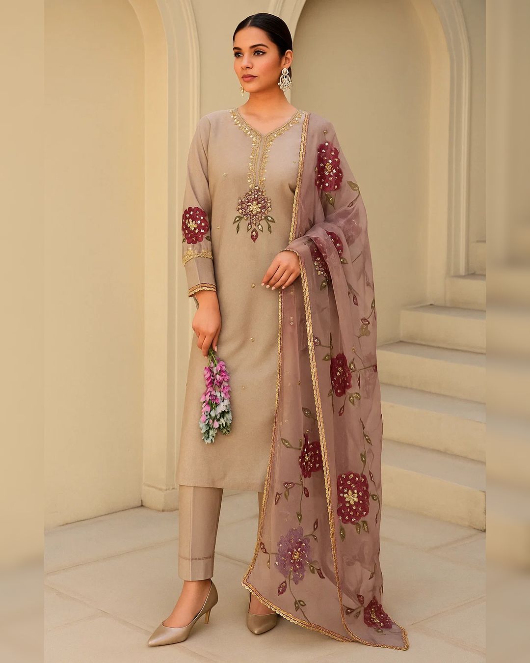 🔥 Dupata & Shirt Paint Dress 👗