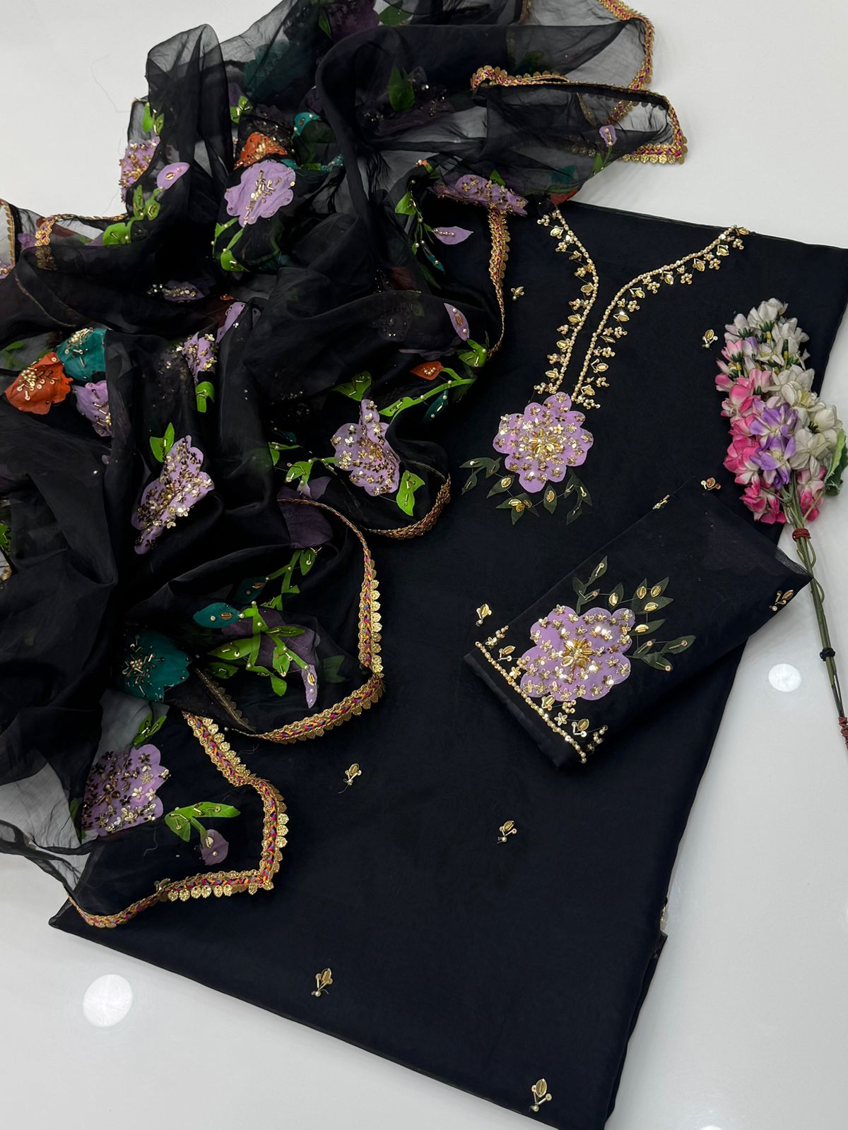 🔥 Dupata & Shirt Paint Dress 👗