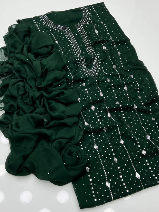 Panel mukesh kurta on soft crinkle chiffon