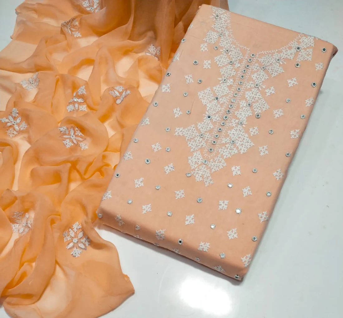 Lawn 3 Pce Handmade Sindhi Mirror