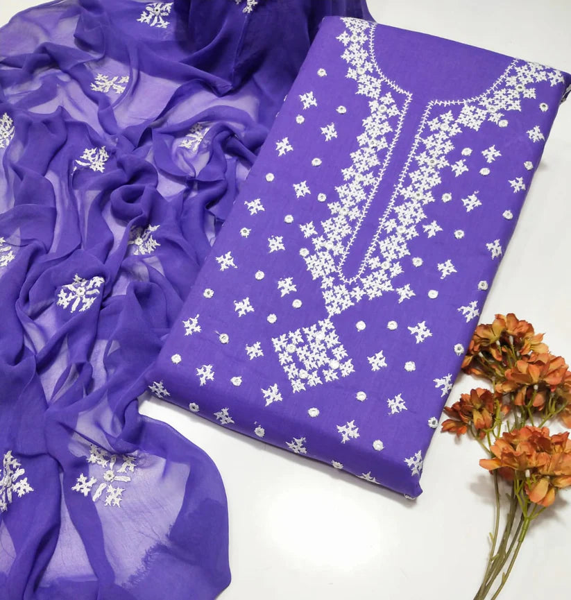 Lawn 3 Pce Handmade Sindhi Mirror