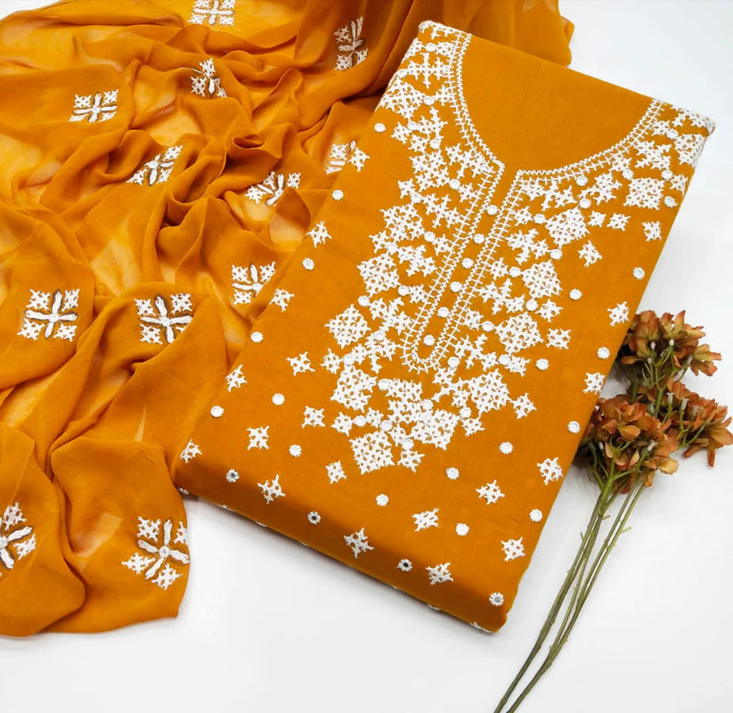 Lawn 3 Pce Handmade Sindhi Mirror