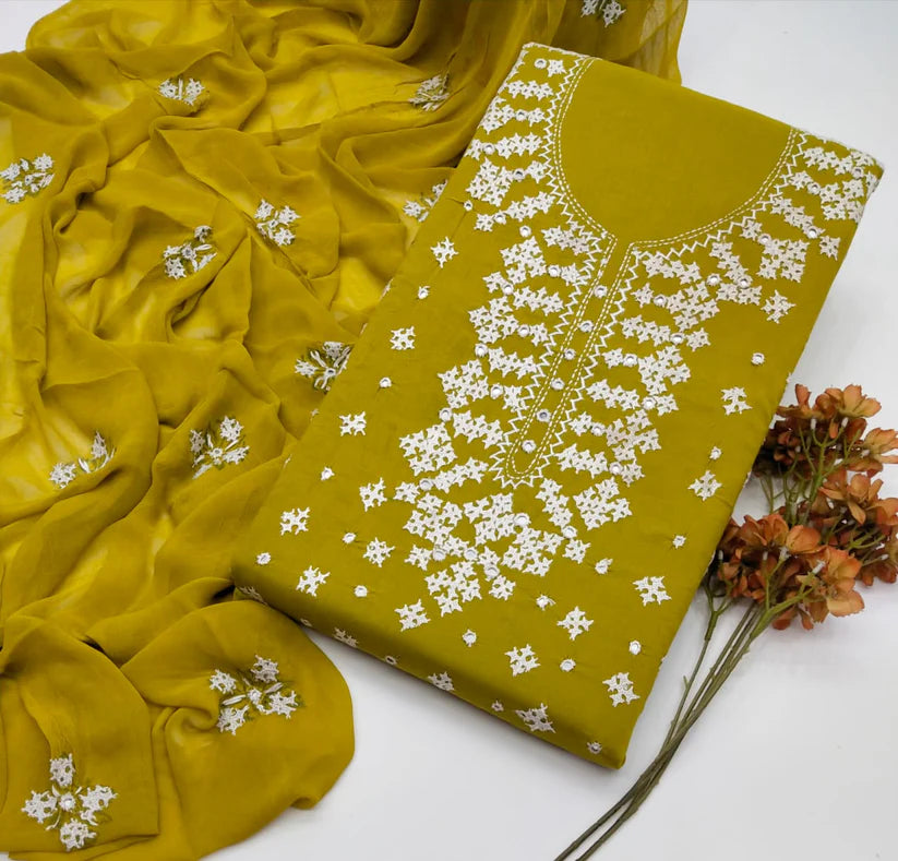 Lawn 3 Pce Handmade Sindhi Mirror