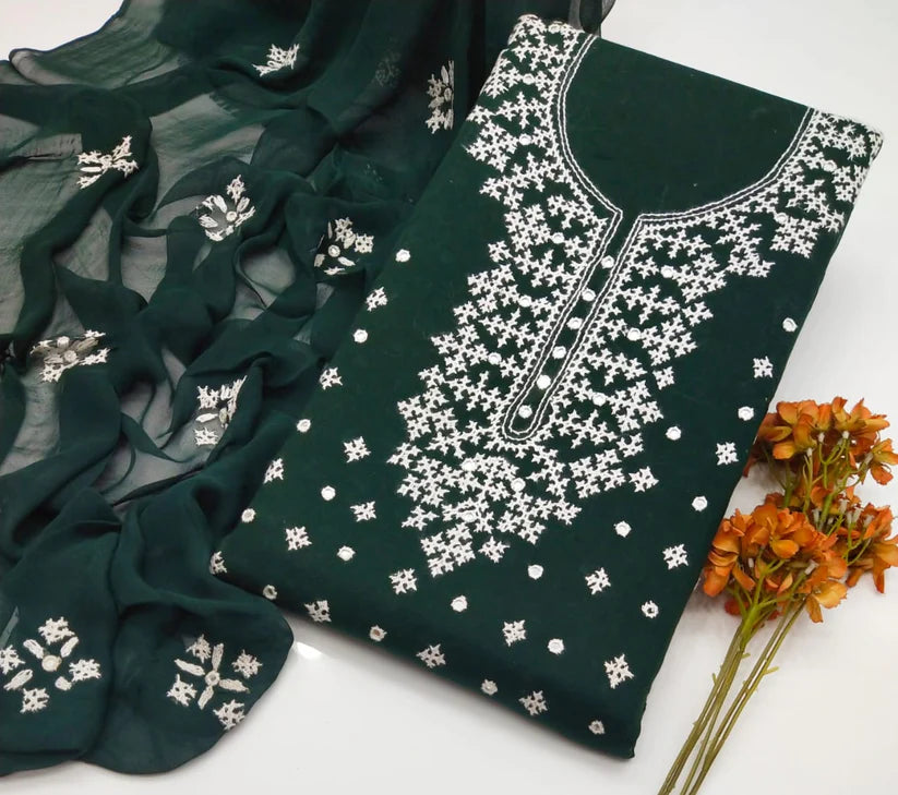 Lawn 3 Pce Handmade Sindhi Mirror