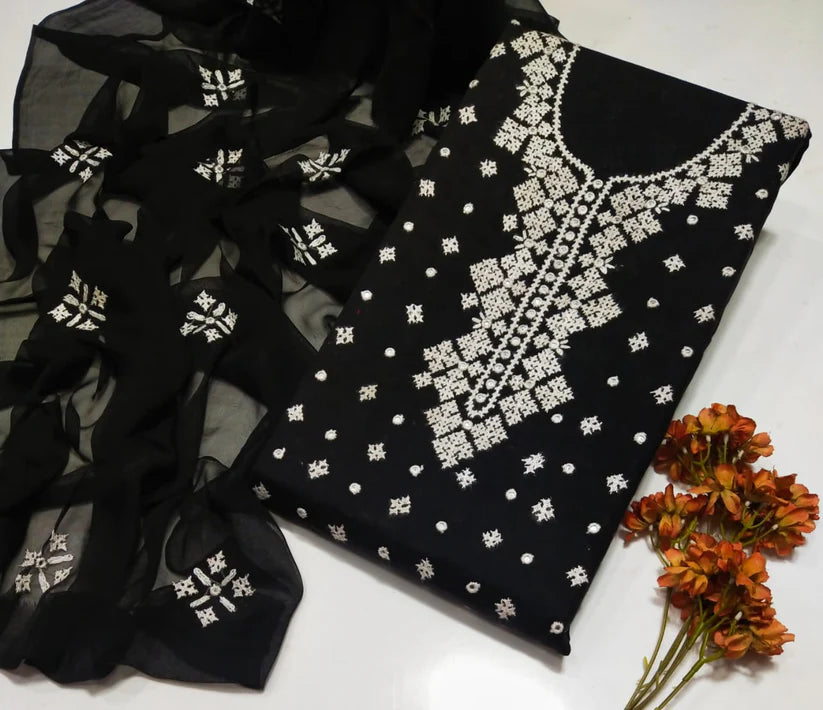 Lawn 3 Pce Handmade Sindhi Mirror